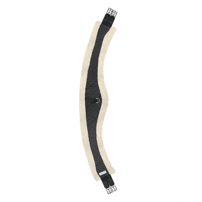 Image de Sangle de dressage d&#039;équitation demi lune longue avec tissu molletonné Waldhausen