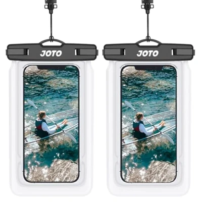 Image de JOTO 2 Pochettes Étanches Flottantes iPhone 14/13/12/11 Mini Plus Pro Max XS XR X 8 7, Samsung S22 S20 FE A52, Redmi Note 11S/10S, Certifiée par IPX8 Housse Étanche Téléphone Jusqu&#039;à 7 Pouces Clair