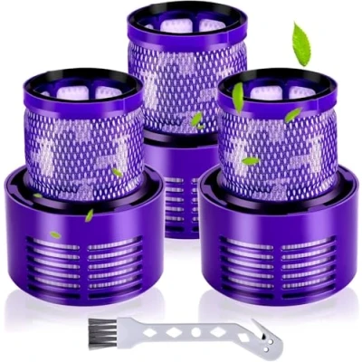 Image de Rebirthcare 3 Pack Filtre pour Dyson V10 SV12 Cyclone Series, Compatible Absolute, Animal, Motorhead, Total Clean Aspirateurs, Remplacer # DY 969082 01