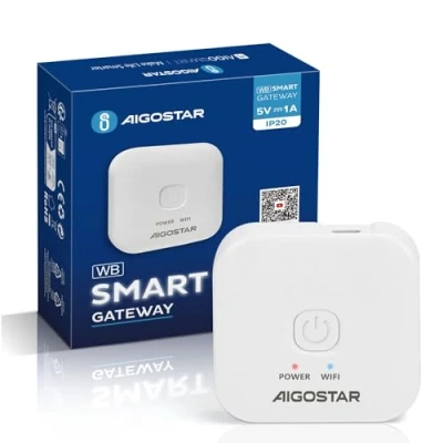 Image de Aigostar Gateway Centre de contrôle pour les ampoules intelligentes. Système passerelle l&#039;utilisation à distance des appareils intelligents Bluetooth Mesh, jusqu&#039;à 50