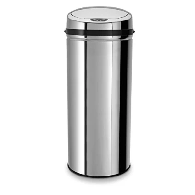 Image de ECHTWERK poubelle, poubelle avec capteur, Touchless électrique, capteur de mouvement infrarouge, corps en inox, capacité 42 litres, INOX