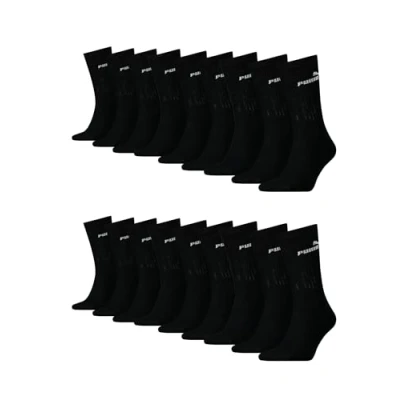 Image de Puma Basic Crew Chaussettes (lot de 3) Mixte Adulte Noir 39 42 EU