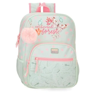 Image de Movom Enchanted Forest Sac à Dos Scolaire Adaptable au Chariot Vert 30 x 38 12 cm Polyester 13,68 L, Vert, 30x38x12 cms,