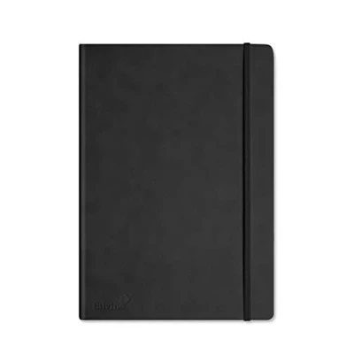 Image de Silvine Executive Réf 198BK Cahier Feuilles lignées Ruban marque page 160 pages 90 g/m² Noir A4 (Import Royaume Uni)