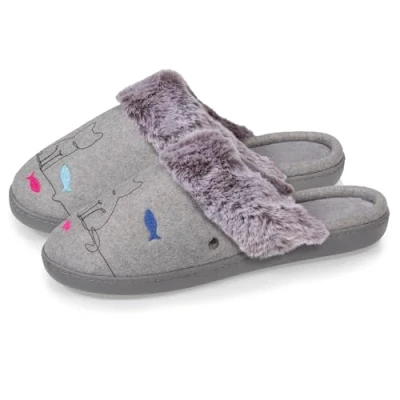 Image de Isotoner Chaussons Pantoufles Mules Femme Ultra Confortables et légères Semelle à mémoire de Forme