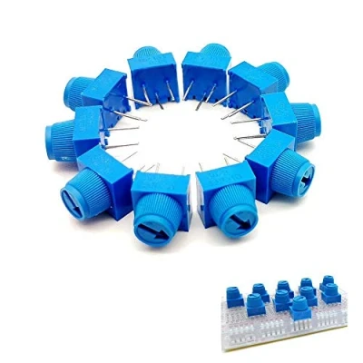 Image de ICQUANZX 10 pièces Potentiomètre de Garniture Planche à Pain, avec Bouton 10K pour Arduino