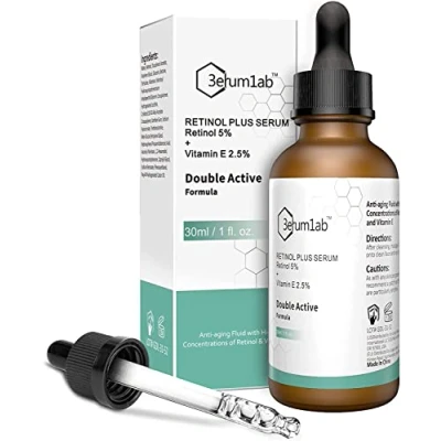 Image de Retinol Sérum pour le visage et la peau, double principe actif unique composé de 5% rétinol 2,5% vitamine E, effet synthétique exceptionnel (Retinol Sérum)