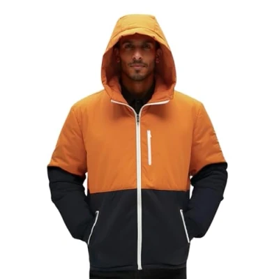 Image de MAGIC SELECT Doudoune pour Hommes. Blouson Matelassé avec Capuche l&#039;Automne Hiver. Veste Chaude et Imperméable.