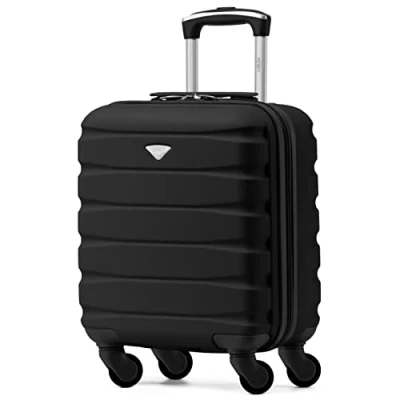 Image de Flight Knight Bagage Cabine Leger a 4 Roues en ABS Rigide Approuve par Plus De 100 Compagnies Aeriennes, Dont Lufthansa, Ryanair et easyJet Free Carry on 45x36x20cm