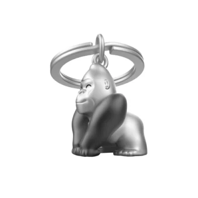 Image de O meta[l]morphose METALMORPHOSE Porte clés Gorille MTM133 01&lt; Noir, Argenté, Taille unique