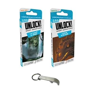 Image de Lot De Short Adventures Unlock en Français + 1 Décapsuleur Blumie (A la Poursuite Cabrakan Le Donjon Doo Arann)