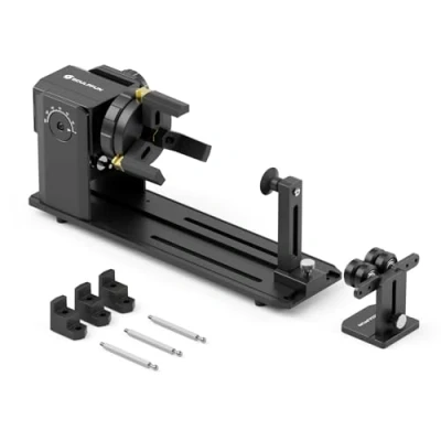 Image de SCULPFUN RA Pro Rouleau rotatif laser pour gravure avec 3 mâchoires, mandrin multifonction en 1 d&#039;objets ronds irréguliers cylindriques