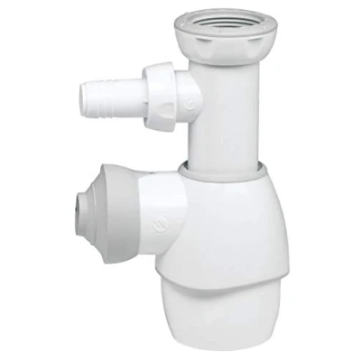 Image de Wirquin 30723208 Siphon tout en un universel lavabo évier, blanc