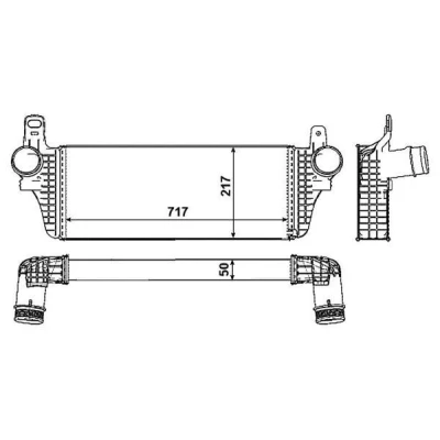 Image de NRF 30466 Intercooler VOLKSWAGEN: Transporter 5 Bus, 5, Multivan (7HM