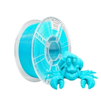 Image de iBOSS filament PETG 1,75 mm, plus fort et robuste pour imprimante 3D, bobine de 1 kg, précision dimensionnelle +/ 0,02 d&#039;impression 3D (PETG cyan)