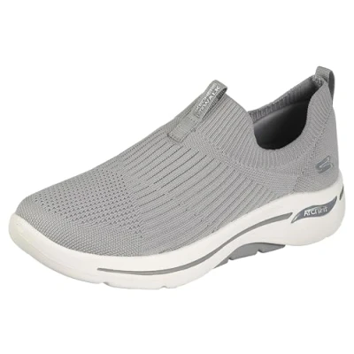 Image de Skechers Femme Baskets emblématiques Performance Go Walk Arch Fit, Gris, 40 EU