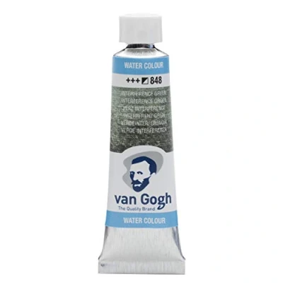 Image de Peinture aquarelle Van Gogh, tube 10ml, Vert interférence 848