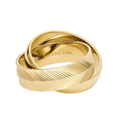Image de Fossil Harlow Bague goldcoloured, Femme, Taille: 58, Gold coloured