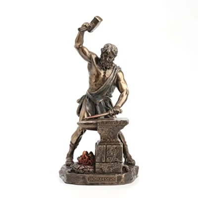 Image de Veronese Design Statue Héphaïstos, Dieu Grec du feu et de la Forge, Finition Bronze