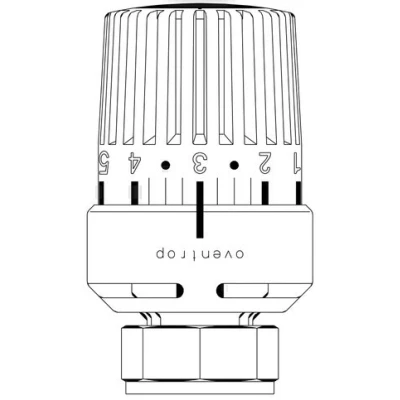 Image de Oventrop Uni LR 728 C, avec liquide de sonde Thermostat Blanc
