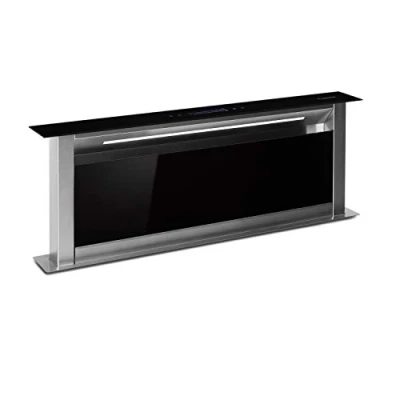 Image de Klarstein Downdraft Hotte Aspirante 90cm, Encastrable et Silencieuse pour Cuisine, Débit d&#039;Air 576m3/h, Filtres Inclus, 10 Modes de Ventilation, Mode Recirculation en Option, Efficacité énergétique A+