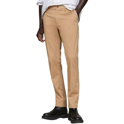 Image de Tommy Hilfiger Men Chino Bleecker Printed Structure MW0MW35638 Khaki (Safari Canvas) 34W / 32L