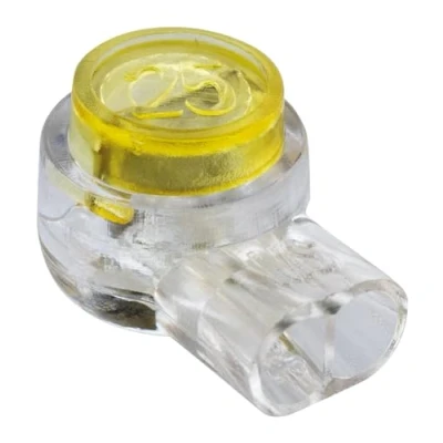 Image de Lot de 10 connecteurs jonction et dérivation Câbles souples rigides 0.4/0.65mm² Basse tension Jaune Klauke