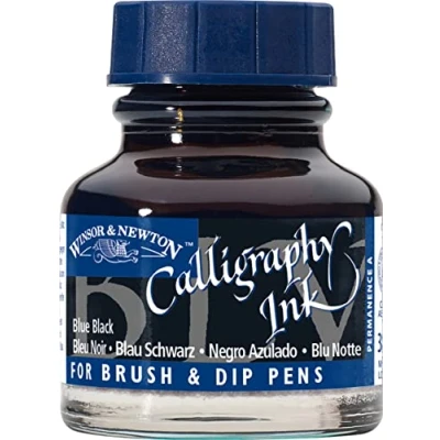 Image de Winsor &amp; Newton Encre de Calligraphie Flacon 30ml 034 Noir Vigne Série 1