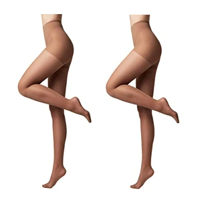 Image de Conte elegant ACTIVE 40 DEN Lot de 2 Collants Modelants et Fins pour Femmes Collant Femme Résistant Stimule la Circulation Sanguine Mokka taille 6