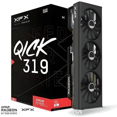 Image de XFX Carte Graphique de Jeu Speedster QICK319 Radeon RX 7800 XT Core avec 16 Go GDDR6 HDMI 3xDP, AMD RDNA™ 3 (RX 78TQICKF9)