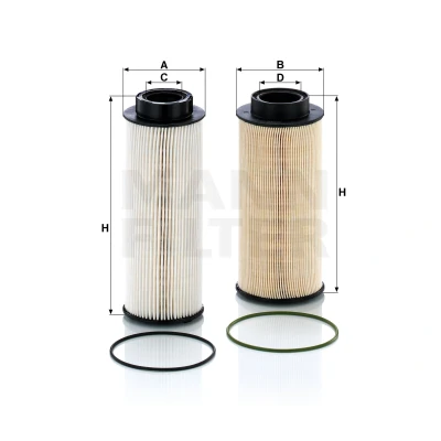 Image de MANN FILTER PU 10 016 2 z Filtre à Carburant Cartouche filtrante avec joint d&#039;étanchéite SCANIA: L,P,G,R,S series, P,G,R,T series