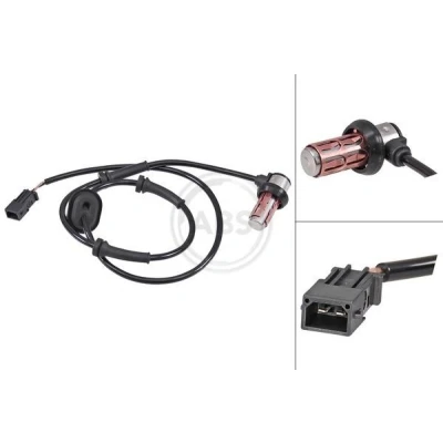 Image de A.B.S. 30186 Capteur ABS passif 1005 noir AUDI: A4 B5 Avant, Berline