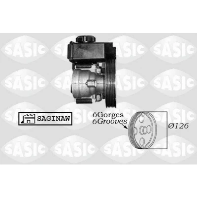 Image de SASIC 7070009 Pompe De Direction Assistée hydraulique 126 PEUGEOT: 206 3/5 portes, SW, 206+ portes