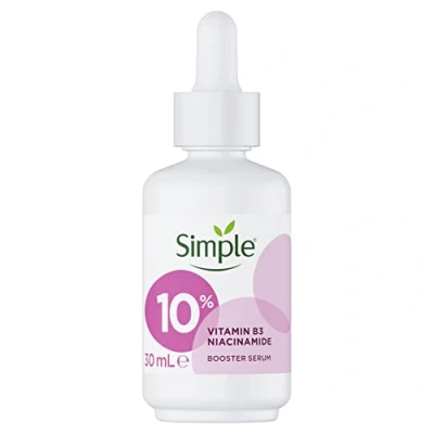 Image de Simple Sérum Booster à 10% de Niacinamide (Vitamine B3) Produit soin pour la peau adapté tous les types un teint et une texture uniformes 30 ml