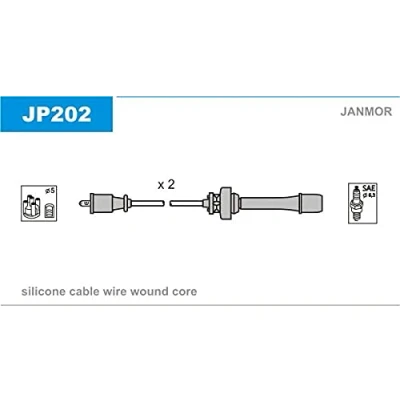Image de JANMOR JP202 Jeu De Fils d&#039;Allumage MAZDA: 323 F 6