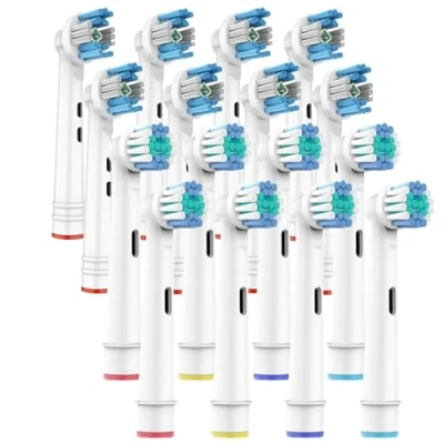 Image de Lot de 16 têtes brosse à dents électriques rechange pour Oral B Clean/Pro 500/1000/1500/3000/3757/5000/7000/7500/7500/8000