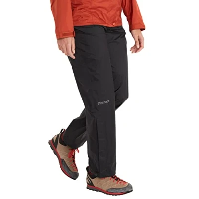 Image de Marmot Wm&#039;s Precip Eco Pant Long Pantalon de Pluie Hardshell, Vêtement Léger, Coupe Vent, imperméable à l&#039;eau, Respirant Femme Black FR: XS (Taille Fabricant: XS)