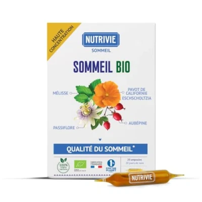 Image de Ampoules Complexe Sommeil BIO VEGAN, NUTRIVIE Fabriqué en France