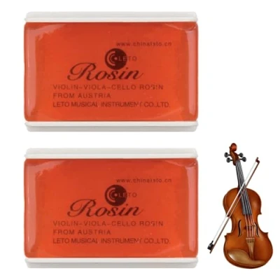 Image de 2 Pièces Colophane Violon Violoncelle,Colophane Contrebasse Colophanes Universelles,Prononciation Sensible,Convient Aux Accessoires D&#039;instruments à Cordes Frottées Sombre