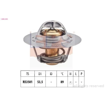 Image de EPS 1.880.239S Thermostat d&#039;eau 89 53,5 Made in Italy OE Equivalent sans joint d&#039;étanchéite RENAULT: CLIO 2, Kangoo I, I Express