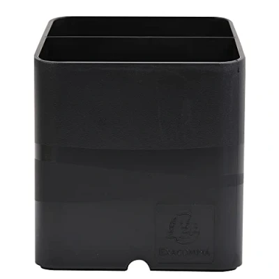 Image de Exacompta Réf. 674014D 1 pot à crayons PEN CUBE magnétique 2 compartiments porte stylos pour tableau blanc, réfrigérateur idéal au bureau, la maison, l’école couleur noir