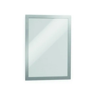 Image de Durable Duraframe Magnétique Plus Lot de 2 Cadres d&#039;Affichage A4 Argent