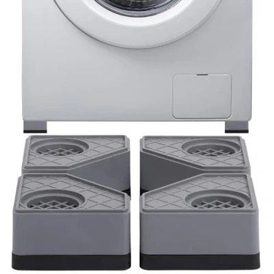 Image de Belle Vous Lot de 4 Patins Anti Vibration Machine A Laver Patin à &amp; Sèche Linge Dérapant, Bruit Choc Stabilisateur en Caoutchouc Contre Mouvements Secousses