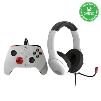 Image de PDP 049 026 RWB accessoire de jeux vidéo Rouge, Blanc USB Manette jeu PC, Xbox One, Series S, X Neuf