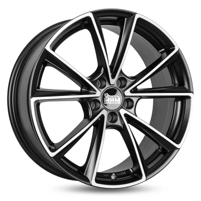 Image de MAM 5Trou 19Pouce 112mm Jante alu A5 noir mat avant satiné MAMA58019511230MBFP