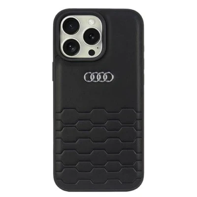 Image de Audi AU TPUPCIP16PM GT/D2 BK Étui en cuir synthétique pour iPhone 16 Pro Max 6,9&quot; Noir