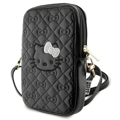 Image de CG MOBILE Hello Kitty HKPBPEKHBPK Sac à bandoulière avec nœud matelassé Noir, Noir
