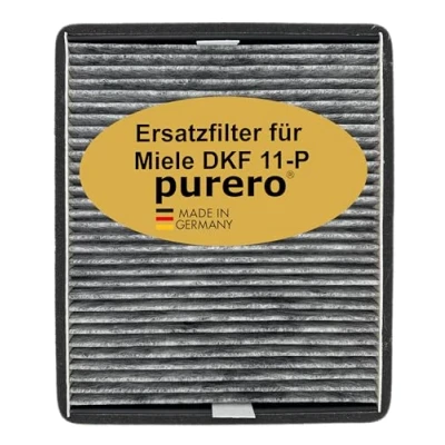 Image de purero® Filtre à charbon actif de rechange pour Miele DKF 11 P / 11762530, modèle successeur 1 Dissipation optimale des odeurs Fabriqué en Allemagne