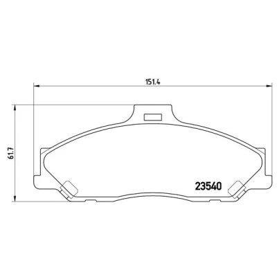 Image de BREMBO P 24 051 Jeu de plaquettes frein avec indicateur d&#039;usure sans accessoires FORD: Ranger Mk2, MAZDA: BT 50 Pick up, Série B up