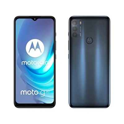 Image de Motorola Smartphone Moto G50 (6,5&quot; Max Vision HD+, Qualcomm Snapdragon 480 2,0 GHz octa core, triple caméra 48 MP, batterie 5 000 mAh, double SIM, 4/64 Go, Android 11), Gris acier